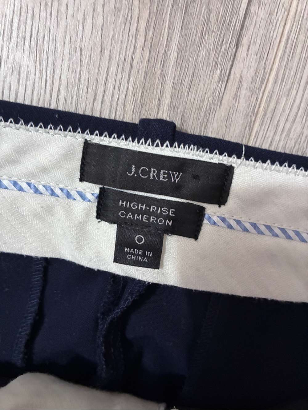 J.Crew High-Rise Cameron Navy Tailored Ankle Pants NWOT Size 0 - Picture 5 of 10